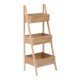 Ραφιέρα επιδαπέδια 3όροφη Scandy  mdf-rattan σε φυσική απόχρωση 44x37x110εκ