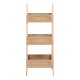 Ραφιέρα επιδαπέδια 3όροφη Scandy  mdf-rattan σε φυσική απόχρωση 44x37x110εκ