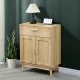 Μπουφές Scandy  ξύλο πεύκου-rattan σε φυσική απόχρωση 60x30x80εκ