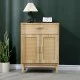 Μπουφές Scandy  ξύλο πεύκου-rattan σε φυσική απόχρωση 60x30x80εκ