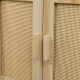 Μπουφές Scandy  ξύλο πεύκου-rattan σε φυσική απόχρωση 60x30x80εκ