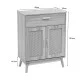 Μπουφές Scandy  ξύλο πεύκου-rattan σε φυσική απόχρωση 60x30x80εκ