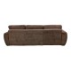 Γωνιακός αναστρέψιμος καναπές-κρεβάτι Vivad  ύφασμα σε απόχρωση σκούρο καφέ 275x164x91εκ