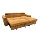 Γωνιακός καναπές-κρεβάτι Lemance  αριστερή γωνία με camel ύφασμα 251x168x82εκ