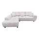 Γωνιακός καναπές Londe  δεξιά γωνία με μπεζ ύφασμα 273x211x92εκ