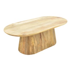 Τραπέζι σαλονιού Aithra  μασίφ ξύλο μάνγκο σε φυσική απόχρωση 120x60x42εκ