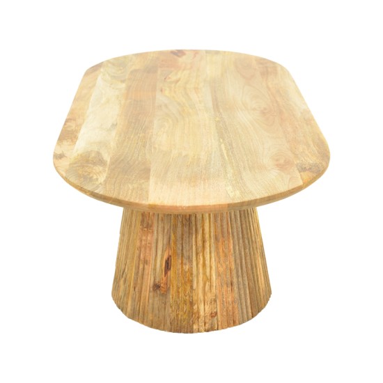 Τραπέζι σαλονιού Aithra  μασίφ ξύλο μάνγκο σε φυσική απόχρωση 120x60x42εκ