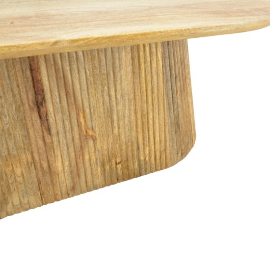 Τραπέζι σαλονιού Aithra  μασίφ ξύλο μάνγκο σε φυσική απόχρωση 120x60x42εκ