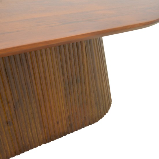 Τραπέζι σαλονιού Aithra  μασίφ ξύλο μάνγκο καρυδί 120x60x42εκ