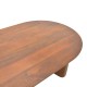 Τραπέζι σαλονιού Flute  μασίφ ξύλο μάνγκο καρυδί 130x65x40εκ