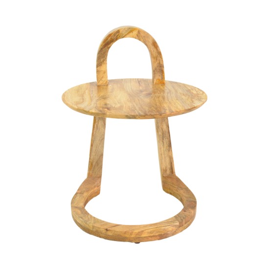 Βοηθητικό τραπέζι Kallos  μασίφ ξύλο μάνγκο σε φυσική απόχρωση 45x45x60εκ