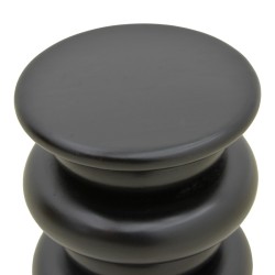 Βοηθητικό τραπέζι Circena  μασίφ μάνγκο ξύλο μαύρο Φ40x45εκ