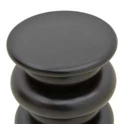 Βοηθητικό τραπέζι Circena  μασίφ μάνγκο ξύλο μαύρο Φ40x45εκ