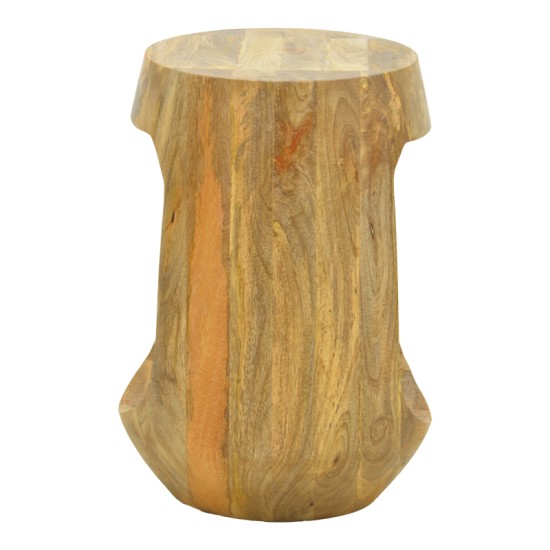 Βοηθητικό τραπέζι Lenora  μασίφ μάνγκο ξύλο σε φυσική απόχρωση Φ33x45εκ