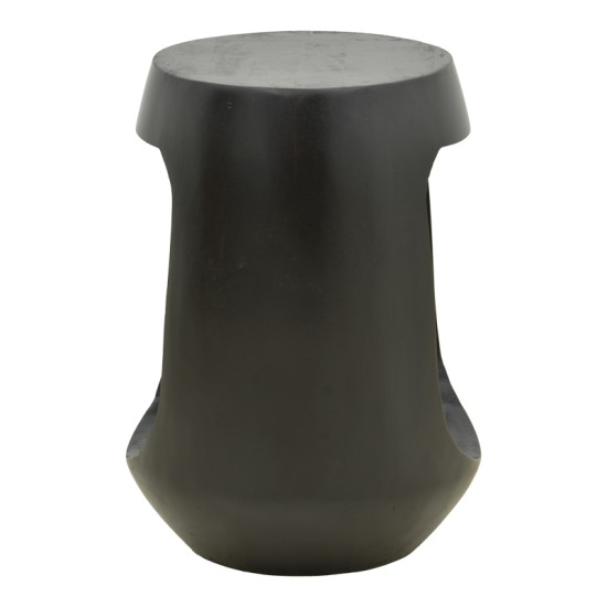 Βοηθητικό τραπέζι Lenora  μασίφ μάνγκο ξύλο μαύρο Φ33x45εκ