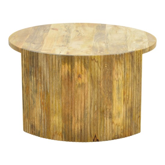 Τραπέζι σαλονιού Orban  μασίφ μάνγκο ξύλο σε φυσική απόχρωση Φ80x45εκ