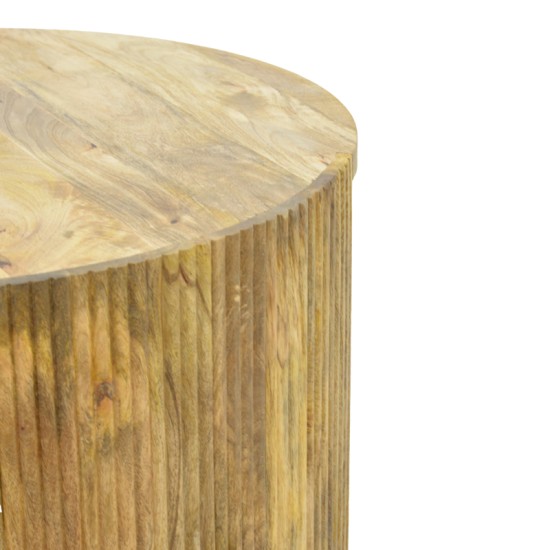 Τραπέζι σαλονιού Orban  μασίφ μάνγκο ξύλο σε φυσική απόχρωση Φ80x45εκ