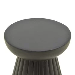 Βοηθητικό τραπέζι Nemira  μασίφ μάνγκο ξύλο μαύρο Φ30x35εκ