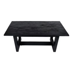 Τραπέζι Senza  μαύρο μάνγκο ξύλο 180x90x76εκ