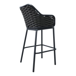 Σκαμπό μπαρ Zuki  αλουμίνιο με γκρι σκελετό και μαξιλάρι 55x54x109εκ Σκαμπό μπαρ Zuki  αλουμίνιο με γκρι σκελετό και μαξιλάρι 55x54x109εκ