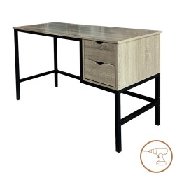 Γραφείο εργασίας Ramen  σε sonoma απόχρωση με μαύρα μεταλλικά πόδια 120x48x76εκ