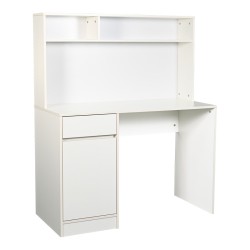 Γραφείο εργασίας Secreta  με ράφι σε λευκή απόχρωση 110x50x135εκ