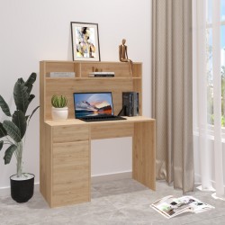 Γραφείο εργασίας Secreta  με ράφι σε oak απόχρωση 110x50x135εκ