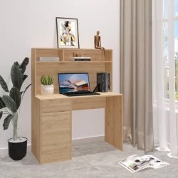 Γραφείο εργασίας Secreta  με ράφι σε oak απόχρωση 110x50x135εκ