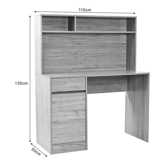 Γραφείο εργασίας Secreta με ράφι σε oak απόχρωση 110x50x135εκ Γραφείο εργασίας Secreta με ράφι σε oak απόχρωση 110x50x135εκ