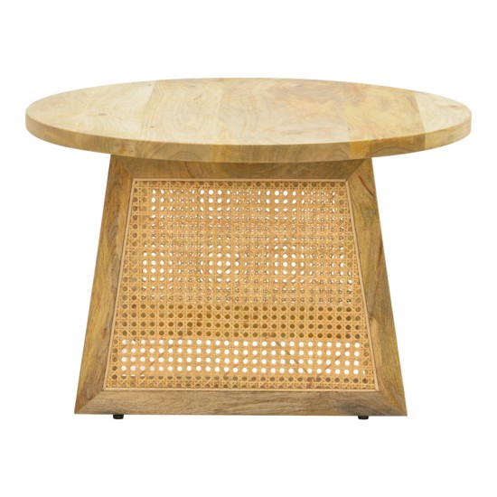 Τραπέζι Tamarind ξύλο mango-φυσικό rattan σε φυσική απόχρωση Φ65x40εκ Τραπέζι Tamarind ξύλο mango-φυσικό rattan σε φυσική απόχρωση Φ65x40εκ