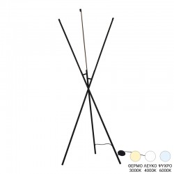 Φωτιστικό δαπέδου Loly  led μέταλλο σε μαύρη απόχρωση 40x40x145εκ