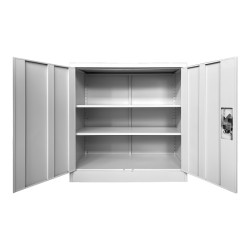 Ντουλάπι Armon  μέταλλο σε απόχρωση ανοιχτό γκρι 90x45x90εκ