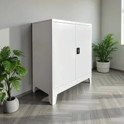 Μεταλλικό ντουλάπι Armon  ανοιχτό γκρι 90x45x100εκ