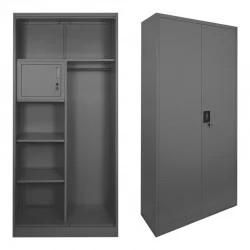Μεταλλική ντουλάπα Zogi  με χώρισμα ανθρακί 90x45x180εκ