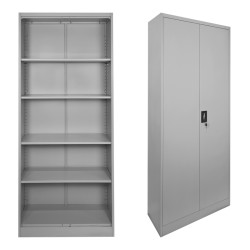 Μεταλλική ντουλάπα Ugren  σε ανοιχτό γκρι 70x40x180εκ
