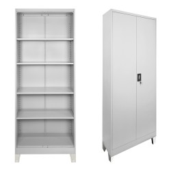 Μεταλλική ντουλάπα Ugren  σε ανοιχτό γκρι 70x40x190εκ