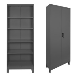 Μεταλλική ντουλάπα Ugren  ανθρακί 70x40x190εκ