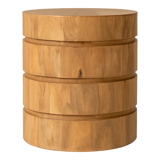 Τραπέζι Charmy  μασίφ ξύλο mango σε φυσική απόχρωση Φ130x76εκ