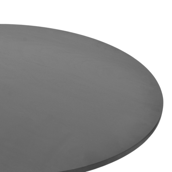 Τραπέζι σαλονιού Radiane  μασίφ ξύλο ακακίας σε μαύρη απόχρωση Φ80x40εκ