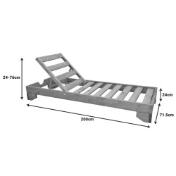 Ξαπλώστρα Fendy  ξύλο ελάτου σε φυσική απόχρωση 71.5x200x24εκ Ξαπλώστρα Fendy  ξύλο ελάτου σε φυσική απόχρωση 71.5x200x24εκ