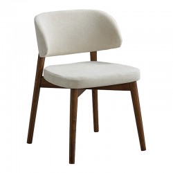 Καρέκλα Siena  rubberwood σε καρυδί-εκρού απόχρωση 48x50x81εκ