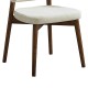 Καρέκλα Siena  rubberwood σε καρυδί-εκρού απόχρωση 48x50x81εκ
