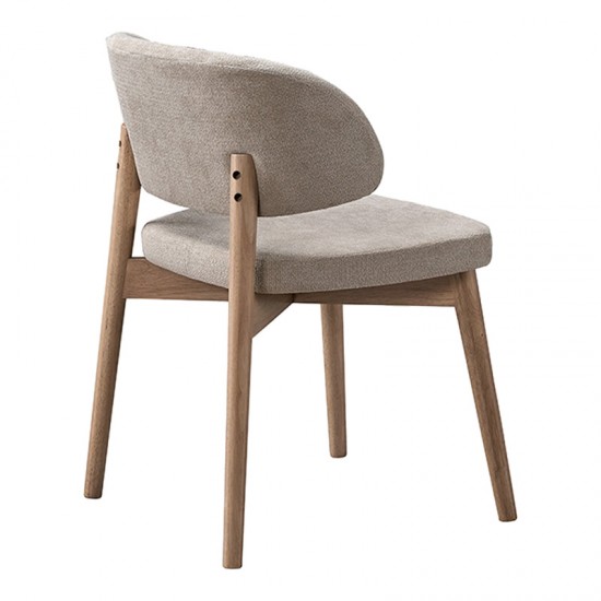 Καρέκλα Siena  rubberwood σε φυσική-μπεζ απόχρωση 48x50x81εκ