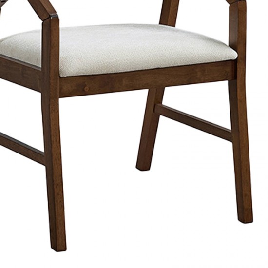 Πολυθρόνα Livia rubberwood σε καρυδί-εκρού απόχρωση 47.5x54.5x78εκ Πολυθρόνα Livia rubberwood σε καρυδί-εκρού απόχρωση 47.5x54.5x78εκ