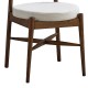 Καρέκλα Raudi  rubberwood σε καρυδί-εκρού απόχρωση 45.5x45.5x81εκ