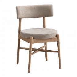 Καρέκλα Raudi  rubberwood σε φυσική-μπεζ απόχρωση 45.5x45.5x81εκ