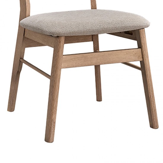 Καρέκλα Cairo  rubberwood σε φυσική-μπεζ απόχρωση 47x47x76εκ