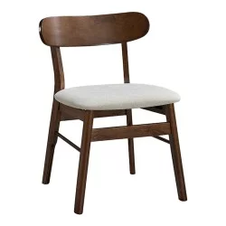 Τραπεζαρία Eleganza-Cairo  σετ 7τεμ mdf σε καρυδί-εκρού απόχρωση 180x99x75.8εκ