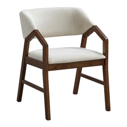 Τραπεζαρία Eleganza-Livia  σετ 7τεμ mdf σε καρυδί-εκρού απόχρωση 180x99x75.8εκ