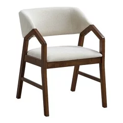 Τραπεζαρία Eleganza-Livia  σετ 7τεμ mdf σε καρυδί-εκρού απόχρωση 180x99x75.8εκ